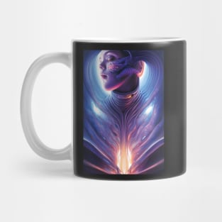 Cosmic Woman | Fantasy Concept Art | Futuristic Character Artwork | Cybernetic Girl Mug